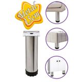 Glaswen Metal Ayarlanabilir 15 cm Krom Destek Ayağı Mobilya Kanepe Baza Koltuk Dolap Sehpa Ünite Ayakları