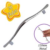 GLASWEN Ördek Kulp Krom 128 Mm Kulp Mobilya Mutfak Dolabı Çekmece Dolap Kapak Kulpu Kulbu Metal Kulp 20 Adet