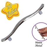 GLASWEN Ördek Kulp Krom 96 Mm Kulp Mobilya Mutfak Dolabı Çekmece Dolap Kapak Kulpu Kulbu Metal Kulp(20 Adet)