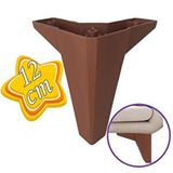 Glaswen Serdivan 12 cm Ceviz Ahşap Desenli Lüx Mobilya Kanepe Sehpa Ünite Koltuk Ayağı Baza Ayak