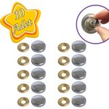Glaswen Vida Kapatıcı Kapağı 20 mm Metal Vida Tapası Tıpası Dekoratif Vida Gizleyici Krom (10 Adet)