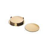 Glattıs 6 Adet Pirinç Rengi Bardak Altlığı 8.5 Cm
