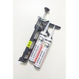Glax Tools 2 Adet Beyaz Silikonize Mastik / Çekomastik / Duvar Çıtası Yapıştırıcı 2X480 Gr. + Glax Silikon Tabancası