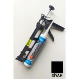 Glax Tools Siyah Silikonize Mastik / Çekomastik 500 Gr. + Silikon Tabancası