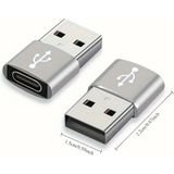 Glazef USB To Dişi Type-C USB Otg Çevirici Dönüştürücü Adaptör - Gri