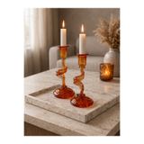 Glazze 2 Lİ ŞAMDAN KIRMIZI 27 X 23 CM