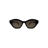 Glazzi Frames Caen Kadın Cat Eye Güneş Gözlüğü Kalın Çerçeve UV400 Korumalı Siyah Füme Cam