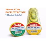 GLD Gold Izoleli Elektrikçi Bandı 10'lu - Sarı - Yeşil