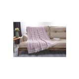 Gleam Atelier Pink Versailles Koltuk Şalı,%100 Pamuk Yıkanmış Kumaş, 130 * 200 Cm Açık Pembe-Krem 130 x 200