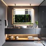 Gleamira Led'li Lazer Kumlamalı Lavabo & Banyo Aynası (Dokunmatik Sensörlü) günışığı ledli 100 x 75