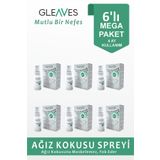 Gleaves Naturals 6' Lı Nefes Tazeleyici Ağız Kokusu Önleyici Sprey, Alkolsüz Formülasyon 30 ml