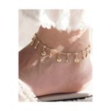 Gleemy accesories Gold renk Zirkon Taşlı İstiridye Tasarımlı Zarif Halhal