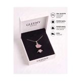 Gleemy accesories Pembe Zirkon Taşlı Romantik Kuğu Kolye & Kalp Yüzük Seti