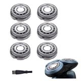 Gleway SH60/72 Philips Norelco Elektrikli Tıraş Makinesi Serisi 6000, SH60 Yedek Bıçaklar Tıraş Makinesi S6810/82, S6850/85, S6880/81 için Tıraş Makinesi Başları, Yükseltilmiş Tıraş Bıçağı 6'lı Paket