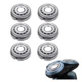 Gleway SH60/72 Yedek Başlıklar Philips Norelco Elektrikli Tıraş Makinesi ile Uyumlu 6000 S6810/82, S6850/85, S6880/81, SH60 Norelco Razors Serisi 6000 için Yedek Bıçaklar, Yükseltilmiş Bıçak 6'lı Paket