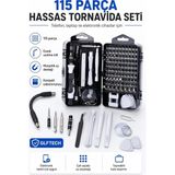 Glftech 115'LI Mikro Tornavida Uç Seti Esnek Şaftlı Elektronik Tamir Kiti