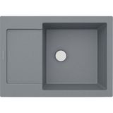Glge 61AD Gri 50X61 Metalik Gri Granit Mutfak Eviyesi