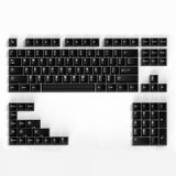 Gliging Doubleshot Keycaps yüzde 60, minimalist tarz siyah 125 tuşlu tuş takımı, kiraz profili özel tuş takımı 60/61/65/75/87% Cherry MX mekanik oyun klavyesi