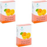 Glikolik Asit Sabunu, Light Up Aha Bha Peeling Yenileyici Gözenek Sıkılaştırıcı Portakal C Vitamini, Cildinizi Derinlemesine Temizleyen ve Yenileyen Güçlü Bir Çözüm 3 Adet - 0-Ten