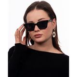 GlimmerGroove Unısex UV400 Cam Güneş Gözlüğü OBE4392 Siyah Renkli Polarize Lensli