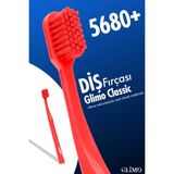 Glimo Classic 5680+ Hassas Diş Eti Dostu Diş Fırçası Kırmızı Ekstra Yumuşak Kıl 5680 Parça