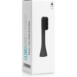 Glimo Nylon & Silicone Head 4 Şarjlı Diş Fırçası Başlığı Black