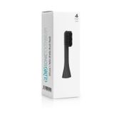 Glimo Nylon & Silicone Head 4 Şarjlı Diş Fırçası Başlığı - Carbon Black