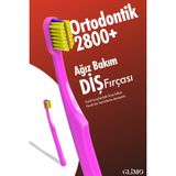 Glimo Ortodontik Diş Fırçası 2800 Pembe Orta Sertlikte Fırça Kılı ile FDA Onaylı Temizlik