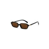 Glinora Siyah Çerçeve Kahverengi Cam Vintage & Retro Unisex Güneş Gözlüğü