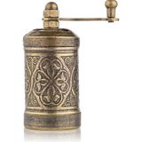 Glıos Antik Zamak Karabiber El Değirmeni Öğütücü Grinder 8 cm - Altın - Standart