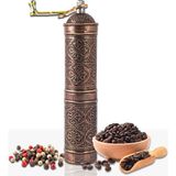 Glıos Bakır Zamak Karabiber, Kahve, Çörek Otu Ve Haşhaş El Değirmeni Öğütücü Grinder 22 Cm - Kahverengi - Standart
