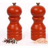 Glios Kiremit Ahşap Tuz ve Karabiber El Değirmeni Öğütücü Grinder 2 Adet 12 cm