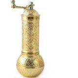 Glios Sarı Zamak Karabiber, Kahve, Çörek Otu Ve Haşhaş El Değirmeni Öğütücü Grinder 18 Cm