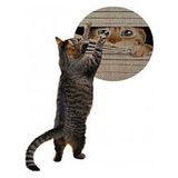 Glipet 36x36 cm Yuvarlak Watch Desenli Çift Taraflı Kedi Tırmalama Paspası