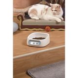 Glipet Dijital Kedi Köpek Mama ve Su Kabı, Elektronik Beslenme Kabı, 2kg Kapasiteli, 1g Hassasiyetli, Beyaz
