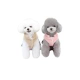Glipet Ekose Etekli Ayıcıklı Polar Köpek Kıyafeti Pembe S