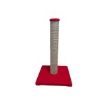 Glipet Kedi Tırmalama Tahtası, Kare Taban, Jut Halat, Kırmızı, 45 cm
