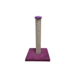 Glipet Kedi Tırmalama Tahtası, Kare Taban, Jut Halat, Mor, 45 cm
