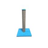Glipet Kedi Tırmalama Tahtası, Kare Taban, Jut Halat, Turkuaz, 45 cm