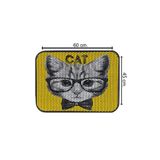 Glipet Kedi Tuvalet Önü Elekli Paspas Glasses Sarı 60x45 cm