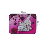 Glipet Kedi Tuvalet Önü Elekli Paspas Pembe Kedi 80x60 Cm