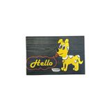 Glipet Köpek Mama ve Su Kabı Paspası 60x45 cm, Hello Köpek, Sarı