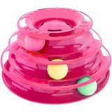 Glipet Miapet Tower Of Tracks Kedi Oyuncağı 24 x 13 cm Koyu Pembe Zilli ve Eğlenceli Tasarım