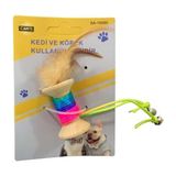 Glipet Renkli Ip Sargılı Tüylü Kedi Oyuncağı 15 cm