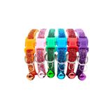 Glipet Simli Zilli Dokuma Kedi Boyun Tasması 19X1 cm Turuncu