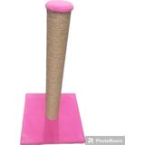 Glipet Tırmalama Tahtası Kare Taban - Jut Halat - Pembe 45 Cm