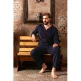 Glisa Önden Boydan Düğmeli Erkek Süprem Penye Kumaş Pijama Takımı