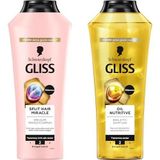 Gliss 2x400 ml Split Hair Miracle ve Oil Nutritive Şampuanları