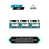 Gliss 4’ü 1 Arada Saç Maskesi 400 ml x3 | Nemlendirici, Yapılandırıcı ve Kolay Uygulamalı Yoğun Bakım