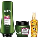 Gliss Bio-Tech 360 ml Saç Kremi + 300 ml Saç Bakım Maskesi + 75 ml Oil Elixir Yağ İksiri